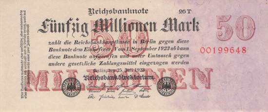 50 Million Mark 1923 ro.97c T